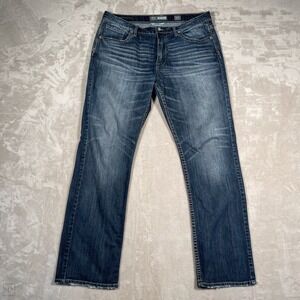 BKE Men's Jeans Tyler Straight Leg Denim Casual 36L Blue